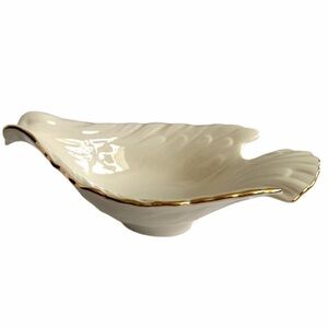 LENOX Vintage Dove Candy/Trinket Dish Ivory With Gold Trim